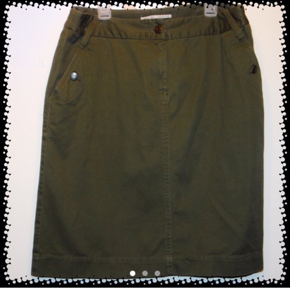 For the Republic army green skirt